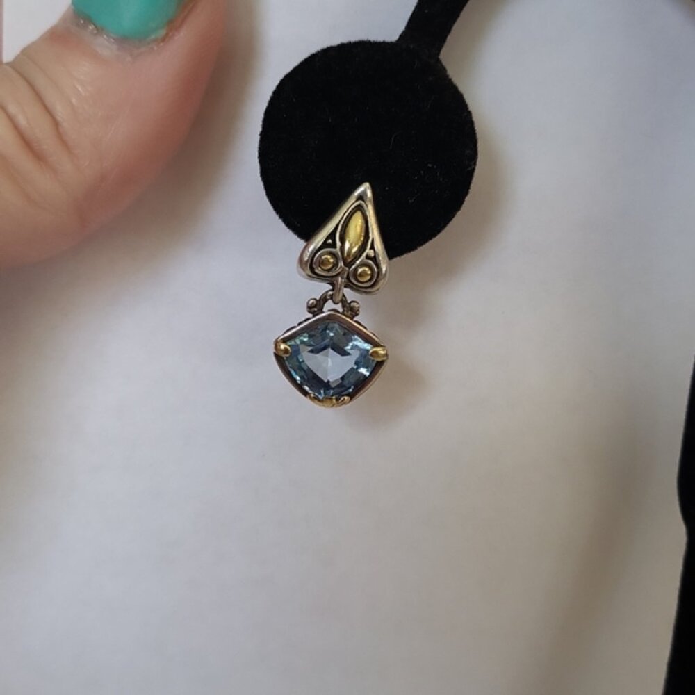 John Hardy Blue Topaz Earrings - Picture 5 of 9
